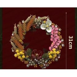 MouldKing 10074 Mould King 10074 non  VÒNG HOA KHÔ GIÁNG SINH bộ đồ chơi xếp lắp ráp ghép mô hình Creator CHRISTMAS DRIED FLOWER WREATH Sáng Tạo 1038 khối