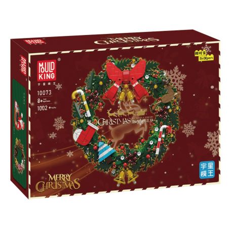 MouldKing 10073 Mould King 10073 non  VÒNG HOA BẠCH ĐÀN GIÁNG SINH bộ đồ chơi xếp lắp ráp ghép mô hình Creator CHRISTMAS EUCALYPTUS WREATH Sáng Tạo 1002 khối