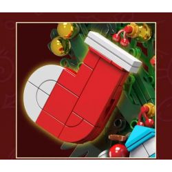 MouldKing 10073 Mould King 10073 non  VÒNG HOA BẠCH ĐÀN GIÁNG SINH bộ đồ chơi xếp lắp ráp ghép mô hình Creator CHRISTMAS EUCALYPTUS WREATH Sáng Tạo 1002 khối