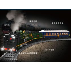 MouldKing 12025 Mould King 12025 non  ĐẦU MÁY HƠI NƯỚC ORIENT EXPRESS FRENCH RAILWAYS SNCF231 bộ đồ chơi xếp lắp ráp ghép mô hình City ORIENT EXPRESS-FRENCH RAILWAYS SNCF 231 STEAM LOCOMOTIVE Thành Phố 3898 khối