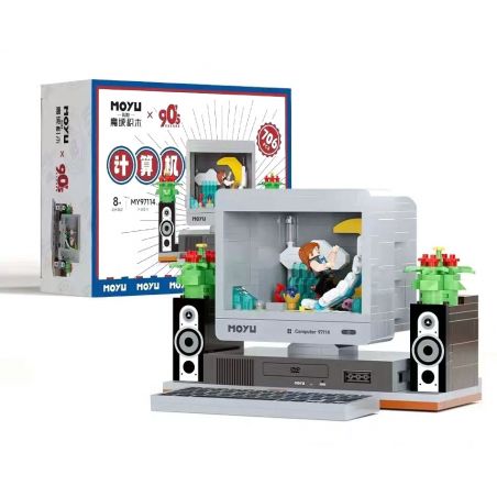 MOYU BLOCK MY97114 97114 non  THIẾT BỊ CỔ ĐIỂN MÁY TÍNH bộ đồ chơi xếp lắp ráp ghép mô hình 706 khối