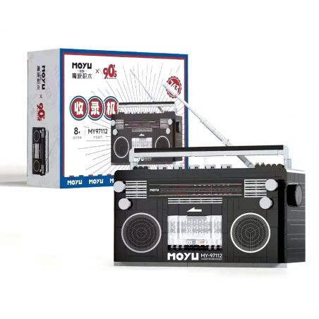 MOYU BLOCK MY97112 97112 non  THIẾT BỊ CỔ ĐIỂN MÁY GHI ÂM CASSETTE bộ đồ chơi xếp lắp ráp ghép mô hình 743 khối