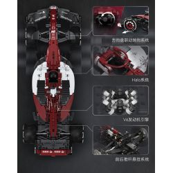 CADA DOUBLEE C64005 64005 non  XE ĐUA ALFA ROMEO 2022 F1 C42 tỷ lệ 1:8 bộ đồ chơi xếp lắp ráp ghép mô hình  ALFA ROMEO F1 TEAM ORLEN C42 2022 Kỹ Thuật Công Nghệ Cao Mô Hình Phương Tiện 1868 khối