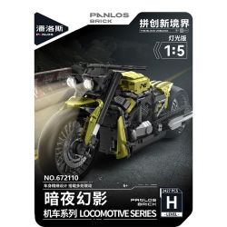 PanlosBrick 672110 Panlos Brick 672110 non  ĐẦU MÁY MA ĐÊM 1:5 bộ đồ chơi xếp lắp ráp ghép mô hình  LOCOMOTIVE Kỹ Thuật Công Nghệ Cao Mô Hình Phương Tiện 2427 khối