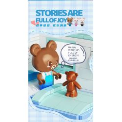 ZHEGAO 613011 non  CHUNG CƯ BẢO HÙNG LAI bộ đồ chơi xếp lắp ráp ghép mô hình BABY BEAR APARTMENT 1165 khối