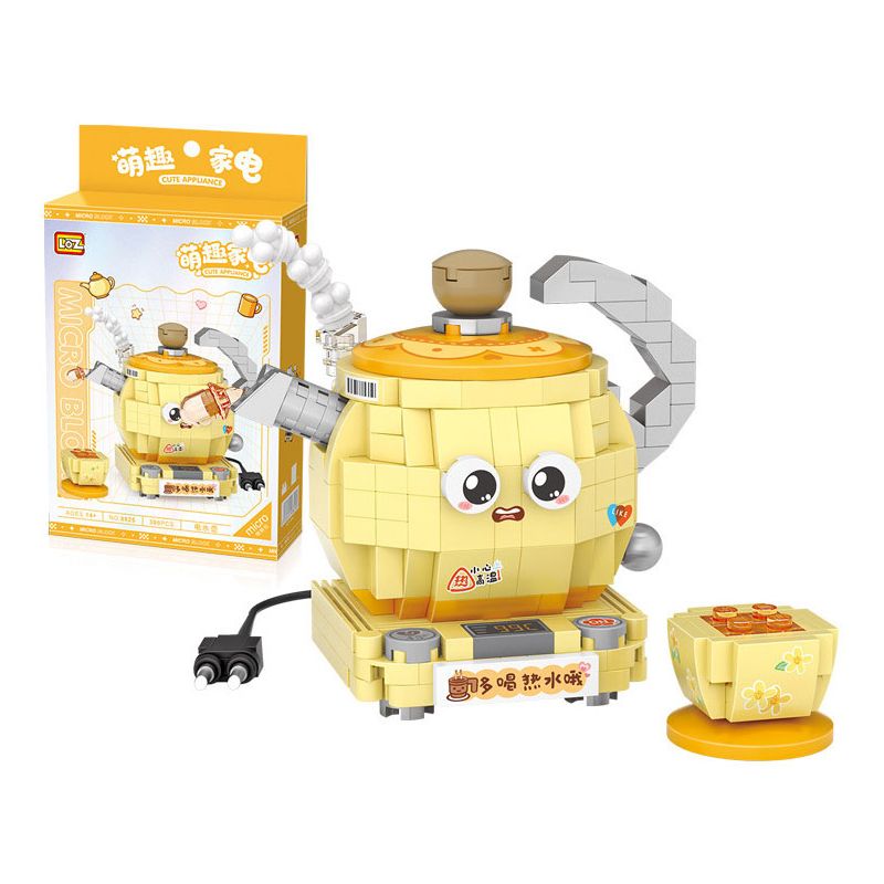 LOZ 8825 non  ĐỒ GIA DỤNG DỄ THƯƠNG ẤM ĐUN NƯỚC ĐIỆN bộ đồ chơi xếp lắp ráp ghép mô hình CUTE APPLIANCE 390 khối
