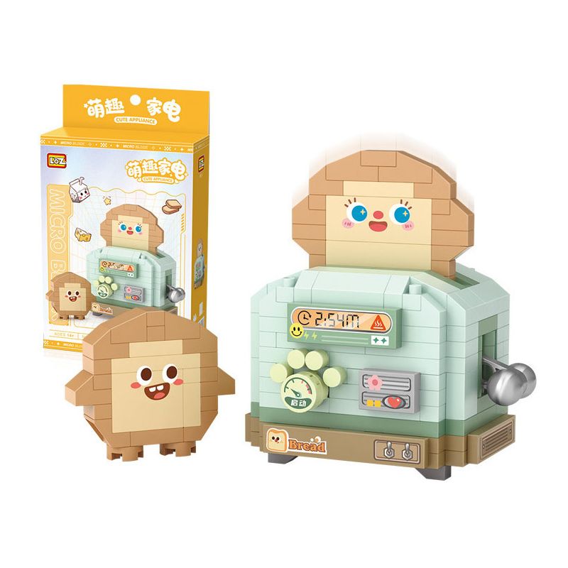 LOZ 8824 non  ĐỒ GIA DỤNG DỄ THƯƠNG MÁY LÀM BÁNH MÌ bộ đồ chơi xếp lắp ráp ghép mô hình CUTE APPLIANCE 230 khối