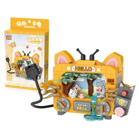 LOZ 8822 non  THIẾT BỊ GIA DỤNG DỄ THƯƠNG TV CỔ ĐIỂN bộ đồ chơi xếp lắp ráp ghép mô hình CUTE APPLIANCE 360 khối