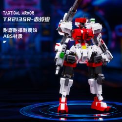 QIZHILE 90062 non  TR213SR PHÙ DU ĐỎ bộ đồ chơi xếp lắp ráp ghép mô hình TACTICAL ARMOR