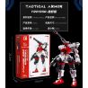 QIZHILE 90062 non  TR213SR PHÙ DU ĐỎ bộ đồ chơi xếp lắp ráp ghép mô hình TACTICAL ARMOR