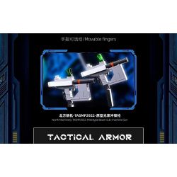 QIZHILE 90060 non  TR223PT SAO BĂNG XANH bộ đồ chơi xếp lắp ráp ghép mô hình TACTICAL ARMOR