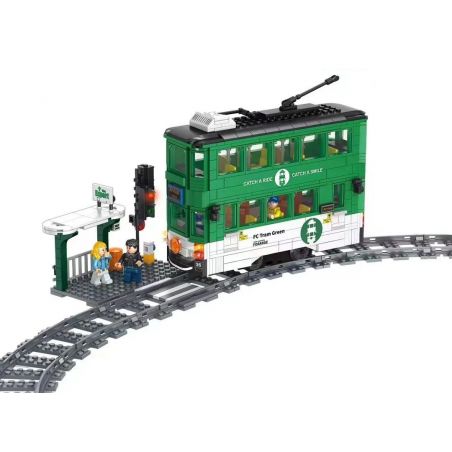 FORANGE FC1702 1702 non  HÀNH TRÌNH ĐƯỜNG SẮT XE ĐIỆN HỒNG KÔNG bộ đồ chơi xếp lắp ráp ghép mô hình City ORBITAL ADVENTURE TRAMWAYS HONG KONG Thành Phố 783 khối