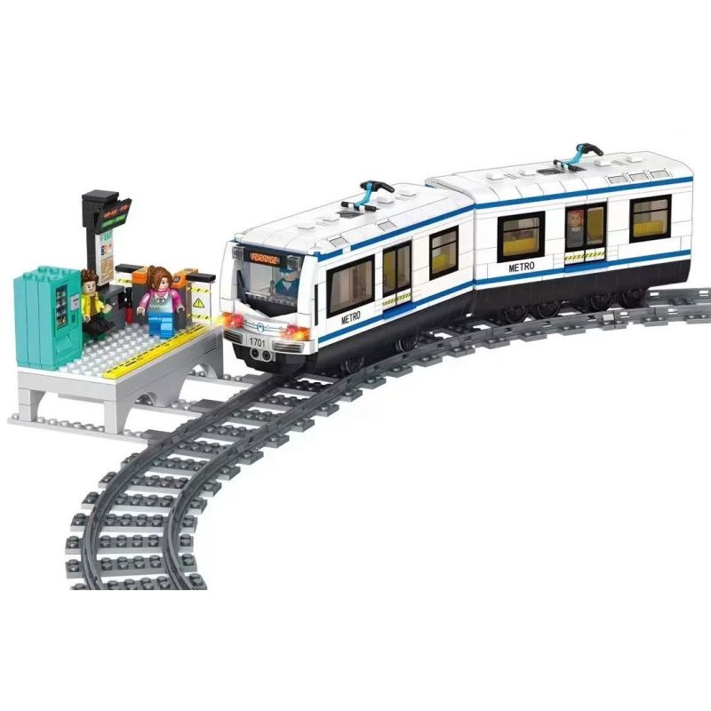 FORANGE FC1701 1701 non  HÀNH TRÌNH QUỸ ĐẠO TÀU ĐIỆN NGẦM bộ đồ chơi xếp lắp ráp ghép mô hình City ORBITAL ADVENTURE Thành Phố 830 khối