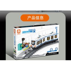 FORANGE FC1701 1701 non  HÀNH TRÌNH QUỸ ĐẠO TÀU ĐIỆN NGẦM bộ đồ chơi xếp lắp ráp ghép mô hình City ORBITAL ADVENTURE Thành Phố 830 khối