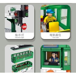 FORANGE FC1701 1701 non  HÀNH TRÌNH QUỸ ĐẠO TÀU ĐIỆN NGẦM bộ đồ chơi xếp lắp ráp ghép mô hình City ORBITAL ADVENTURE Thành Phố 830 khối