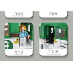 FORANGE FC1701 1701 non  HÀNH TRÌNH QUỸ ĐẠO TÀU ĐIỆN NGẦM bộ đồ chơi xếp lắp ráp ghép mô hình City ORBITAL ADVENTURE Thành Phố 830 khối