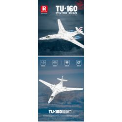 REOBRIX 33036 non  MÁY BAY NÉM BOM TU-160 bộ đồ chơi xếp lắp ráp ghép mô hình Creator TU-160 STRATEGIC BOMBER Sáng Tạo 1598 khối