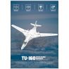 REOBRIX 33036 non  MÁY BAY NÉM BOM TU-160 bộ đồ chơi xếp lắp ráp ghép mô hình Creator TU-160 STRATEGIC BOMBER Sáng Tạo 1598 khối