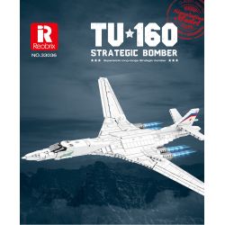 REOBRIX 33036 non  MÁY BAY NÉM BOM TU-160 bộ đồ chơi xếp lắp ráp ghép mô hình Creator TU-160 STRATEGIC BOMBER Sáng Tạo 1598 khối