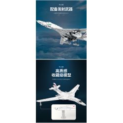 REOBRIX 33036 non  MÁY BAY NÉM BOM TU-160 bộ đồ chơi xếp lắp ráp ghép mô hình Creator TU-160 STRATEGIC BOMBER Sáng Tạo 1598 khối