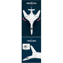 REOBRIX 33036 non  MÁY BAY NÉM BOM TU-160 bộ đồ chơi xếp lắp ráp ghép mô hình Creator TU-160 STRATEGIC BOMBER Sáng Tạo 1598 khối