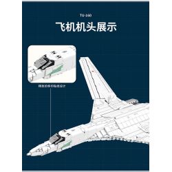 REOBRIX 33036 non  MÁY BAY NÉM BOM TU-160 bộ đồ chơi xếp lắp ráp ghép mô hình Creator TU-160 STRATEGIC BOMBER Sáng Tạo 1598 khối