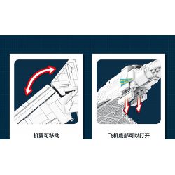 REOBRIX 33036 non  MÁY BAY NÉM BOM TU-160 bộ đồ chơi xếp lắp ráp ghép mô hình Creator TU-160 STRATEGIC BOMBER Sáng Tạo 1598 khối