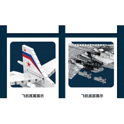 REOBRIX 33036 non  MÁY BAY NÉM BOM TU-160 bộ đồ chơi xếp lắp ráp ghép mô hình Creator TU-160 STRATEGIC BOMBER Sáng Tạo 1598 khối