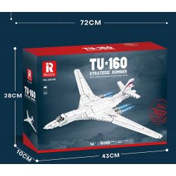 REOBRIX 33036 non  MÁY BAY NÉM BOM TU-160 bộ đồ chơi xếp lắp ráp ghép mô hình Creator TU-160 STRATEGIC BOMBER Sáng Tạo 1598 khối