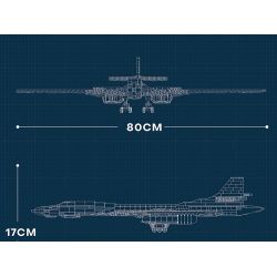 REOBRIX 33036 non  MÁY BAY NÉM BOM TU-160 bộ đồ chơi xếp lắp ráp ghép mô hình Creator TU-160 STRATEGIC BOMBER Sáng Tạo 1598 khối