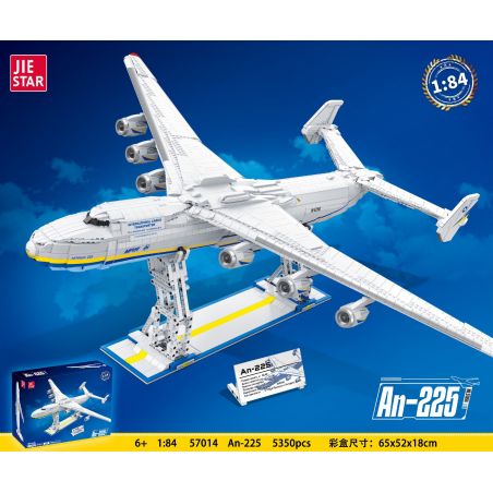 JIESTAR 57014 non  MÁY BAY VẬN TẢI AN-225 tỷ lệ 1:84 bộ đồ chơi xếp lắp ráp ghép mô hình Creator Sáng Tạo 5350 khối