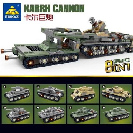 Kazi KY82056 82056 non  CARL CANNON bộ đồ chơi xếp lắp ráp ghép mô hình Military Army KARRH CANNON Quân Sự Bộ Đội 1475 khối