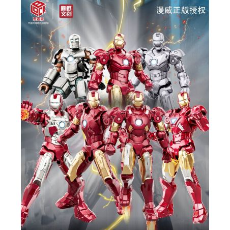 POLLOCK 70001 non  NGƯỜI SẮT 7 MÔ HÌNH bộ đồ chơi xếp lắp ráp ghép mô hình Super Heroes Siêu Nhân Anh Hùng