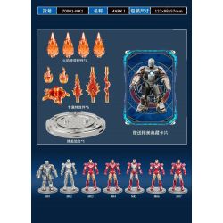 POLLOCK 70001 non  NGƯỜI SẮT 7 MÔ HÌNH bộ đồ chơi xếp lắp ráp ghép mô hình Super Heroes Siêu Nhân Anh Hùng