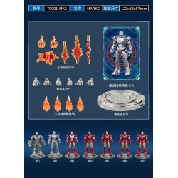 POLLOCK 70001 non  NGƯỜI SẮT 7 MÔ HÌNH bộ đồ chơi xếp lắp ráp ghép mô hình Super Heroes Siêu Nhân Anh Hùng