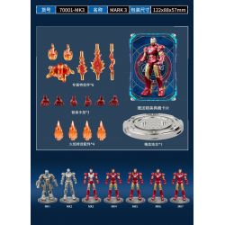 POLLOCK 70001 non  NGƯỜI SẮT 7 MÔ HÌNH bộ đồ chơi xếp lắp ráp ghép mô hình Super Heroes Siêu Nhân Anh Hùng