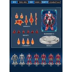 POLLOCK 70001 non  NGƯỜI SẮT 7 MÔ HÌNH bộ đồ chơi xếp lắp ráp ghép mô hình Super Heroes Siêu Nhân Anh Hùng