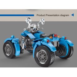 SMALL ANGLE JD007 non  XE ĐẠP 4 VIÊN NGỌC RỒNG bộ đồ chơi xếp lắp ráp ghép mô hình MOTORCYCLE 642 khối