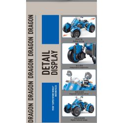 SMALL ANGLE JD007 non  XE ĐẠP 4 VIÊN NGỌC RỒNG bộ đồ chơi xếp lắp ráp ghép mô hình MOTORCYCLE 642 khối