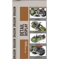 SMALL ANGLE JD006 non  XE GẮN MÁY NGỌC RỒNG bộ đồ chơi xếp lắp ráp ghép mô hình MOTORCYCLE 547 khối