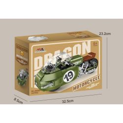 SMALL ANGLE JD006 non  XE GẮN MÁY NGỌC RỒNG bộ đồ chơi xếp lắp ráp ghép mô hình MOTORCYCLE 547 khối