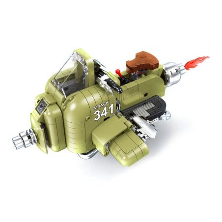 SMALL ANGLE JD005 non  XE MÁY TREO DRAGON BALL bộ đồ chơi xếp lắp ráp ghép mô hình AIR VEHICLE 601 khối