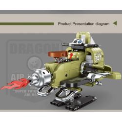 SMALL ANGLE JD005 non  XE MÁY TREO DRAGON BALL bộ đồ chơi xếp lắp ráp ghép mô hình AIR VEHICLE 601 khối