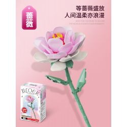 FEMIBOX S2258 2258 non  HOA HỒNG bộ đồ chơi xếp lắp ráp ghép mô hình Creator Sáng Tạo 92 khối