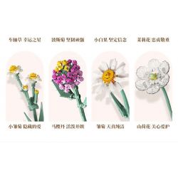 FEMIBOX S2233 2233 non  GIỎ HOA THƠM bộ đồ chơi xếp lắp ráp ghép mô hình Creator FLOWER BASKET Sáng Tạo 1614 khối