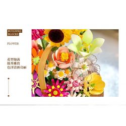 FEMIBOX S2233 2233 non  GIỎ HOA THƠM bộ đồ chơi xếp lắp ráp ghép mô hình Creator FLOWER BASKET Sáng Tạo 1614 khối
