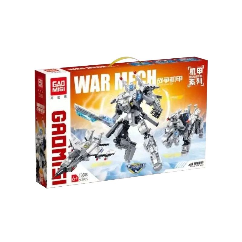 GAOMISI T3088 3088 non  BIẾN HÌNH WAR MECHA ARES BA LẦN bộ đồ chơi xếp lắp ráp ghép mô hình Creator WAR MECH GOD OF Sáng Tạo 563 khối
