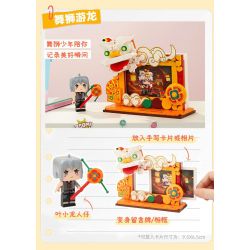 QMAN ENLIGHTEN KEEPPLEY 72032-2 non  MINI WORLD NHỮNG NGƯỜI BẠN MÚA LÂN VÀ RỒNG bộ đồ chơi xếp lắp ráp ghép mô hình Movie & Game Phim Và Trò Chơi