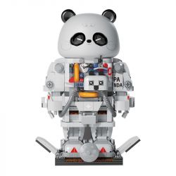 HUANYE R3010 3010 non  DỰ ÁN SÁNG TẠO PHI HÀNH GIA PANDA PAIPAI LANTERN bộ đồ chơi xếp lắp ráp ghép mô hình PANDA ASTRONAUT LIGHTS 1200 khối