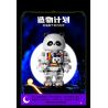 HUANYE R3010 3010 non  DỰ ÁN SÁNG TẠO PHI HÀNH GIA PANDA PAIPAI LANTERN bộ đồ chơi xếp lắp ráp ghép mô hình PANDA ASTRONAUT LIGHTS 1200 khối